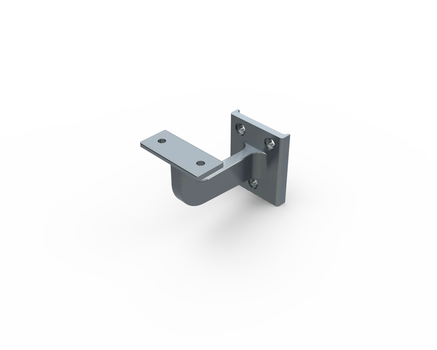 Semi-Frameless Offset Handrail Bracket Inline - MILL FINISH | ARISTO ...